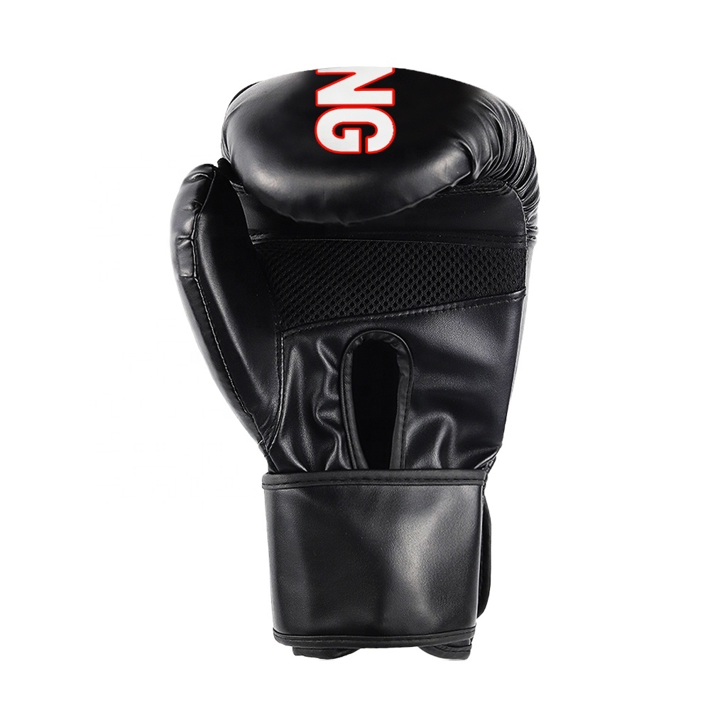 Amazon hot selling black leather boxing gloves product custom boxing equipment