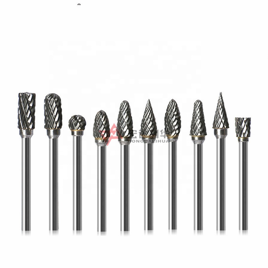 tungsten carbide burrs rotary file cutter with double and single cutter for power tools parts