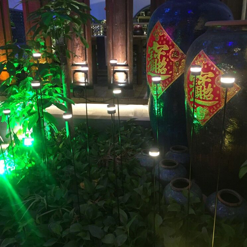High Quality Outdoor Landscape Lighting Decorative Flower Rgb Garden Fiber Optic Light