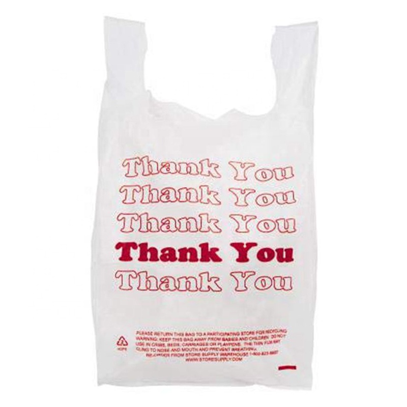 Customized Printed Vest Die Cut Packing Plastic Bag Low Price T Shirt Bags