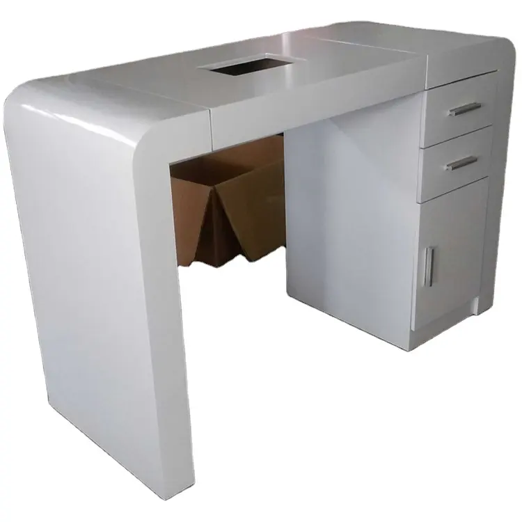 Salon Furniture Manicure Table And Chair Nails Table Salon Manicure Desk White Manicure Nail Tables With Dust Collector