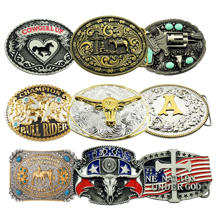 Wholesale custom metal western cowboy belt buckles 3D logo big animal rodeo zinc alloy men women fashion belt buckle for belt