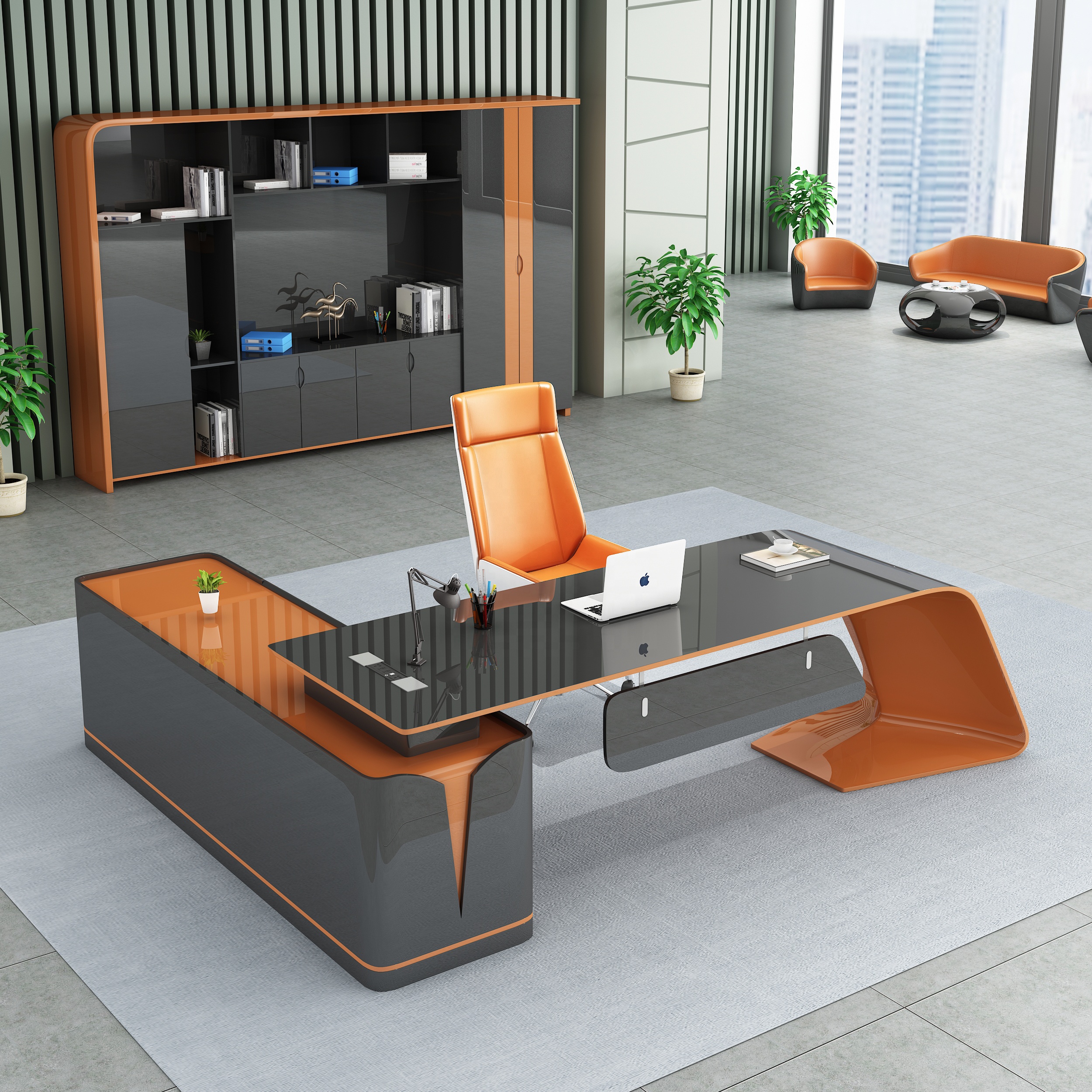 escritorio de oficina MDF Luxury executive office desk set office table CEO Office furniture commercial furniture schreibtisch