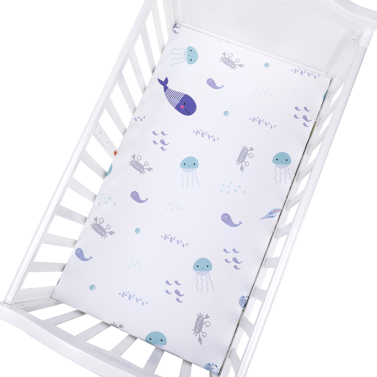 Infant crib sheet floral fitted mini bed sheet