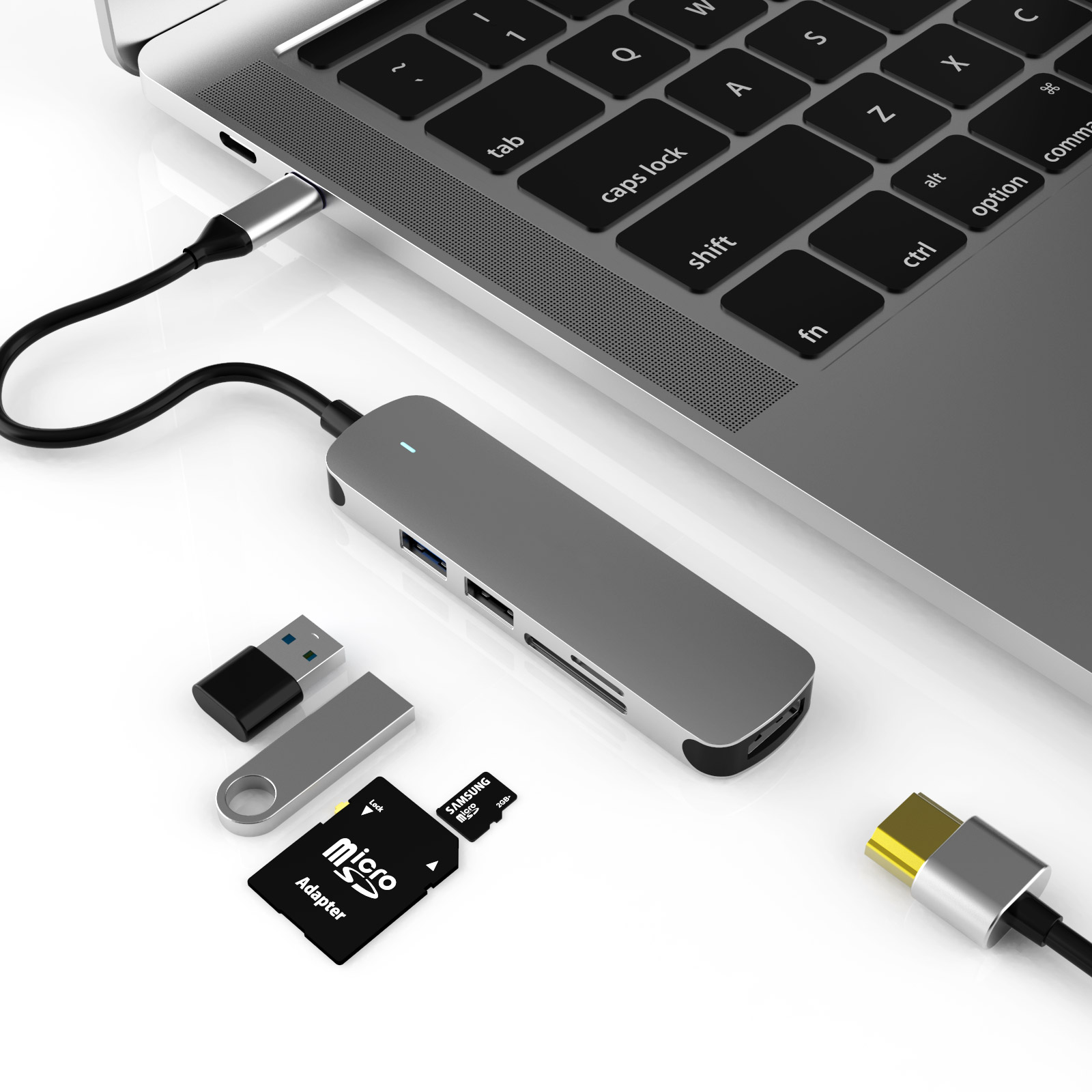 USB C концентратор Mini Type C 3,1 до 4K HDMI-совместимый RJ45 PD USB 3,0 OTG адаптер USB C док-станция