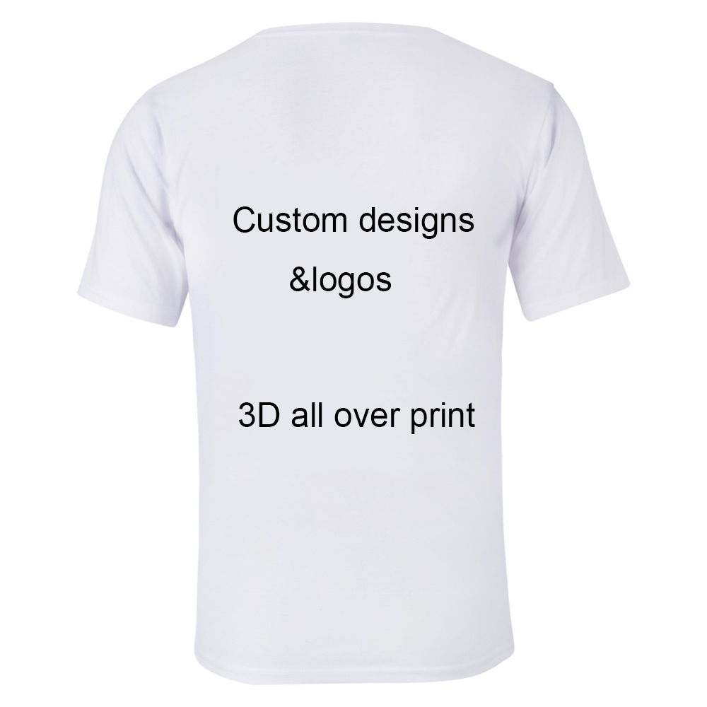 High quality custom 3d t shrit wholesale cheaper sublimation 3d all over printed t-shirt factory directly sale tshirt supplier