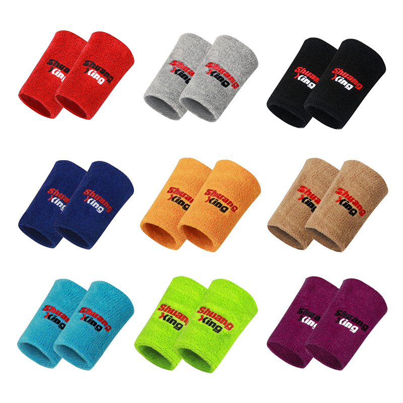 Private Label Custom Cotton Terry Cloth Sport Exercise Tennis fashionable sweating wrist bands
