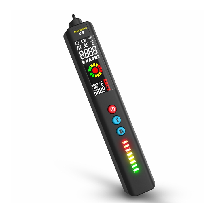 500V battery voltage tester LED sensor with flashlight voltage tester