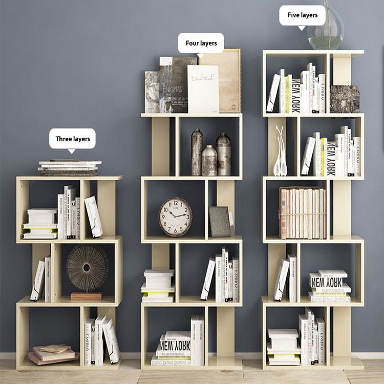 New Design Modular modern room furniture corner storage library 5 Tier bookshelf book shelf wooden bookcase for office home