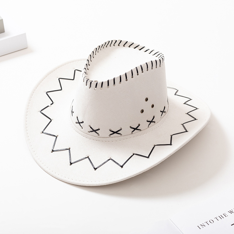 Western cowboy straw hat men and women summer sun hat casual cowboy hat