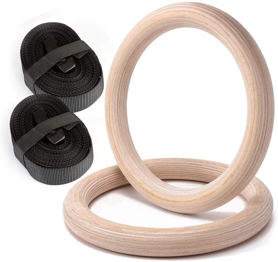 A ONE Wholesale Gym Fitness Wooden Gymnastics Rings