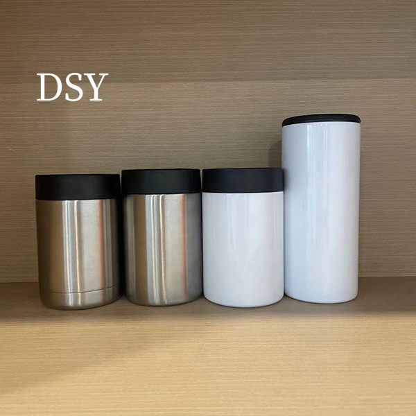 New Arrival 12oz Wine Cooler Holder Vacuum Beer Bottles Can Cooler 12 Oz Portable Insulated Stainless Steel cooler sublimation
