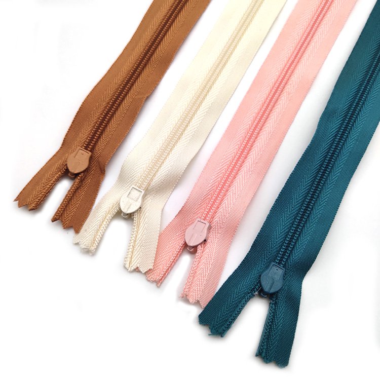 Zipper Manufacturer Wholesale Custom #3 Close End 25cm 40cm Length Nylon Invisible Zipper