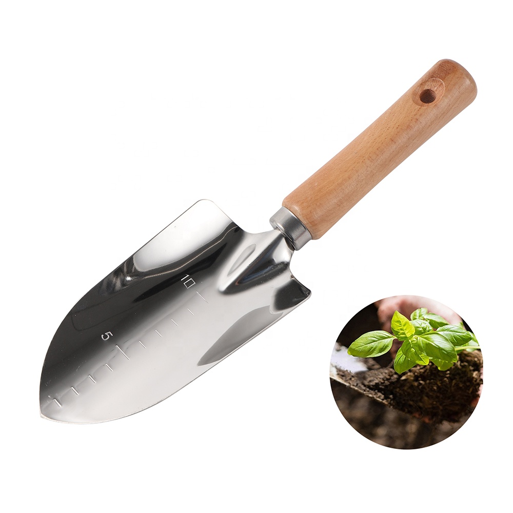 Mini Gardening Stainless Steel Wide Shovel For Garden Digging Weeding Loose Soil Small Spade Hand Tool