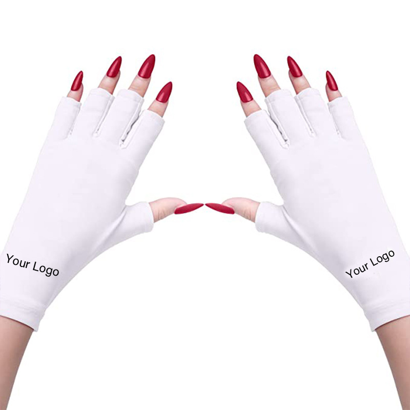 Anti UV Protection Gloves for Gel Nail Lamp, Professional Protection for Manicures, Nail Art Skin Care Fingerless Glove Protect