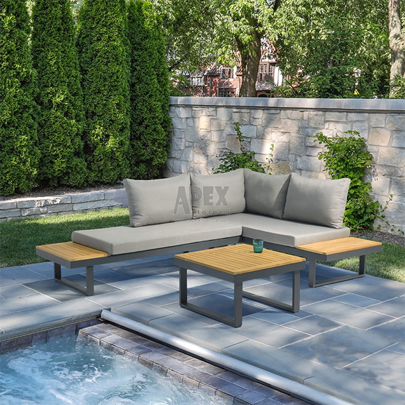 Patio rattan furniture modern design outdoor furniture rope weave garden lounge sofa garden set