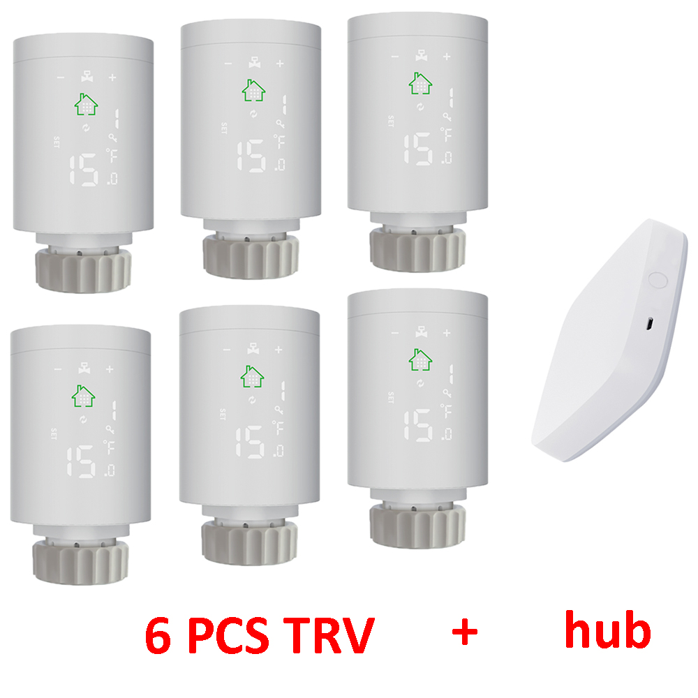 Новое поступление 2021, умный термостат Tuya Zigbee TRV с Wi-Fi, клапан с вертикальным креплением, управление через приложение, работает с Alexa,Google Home