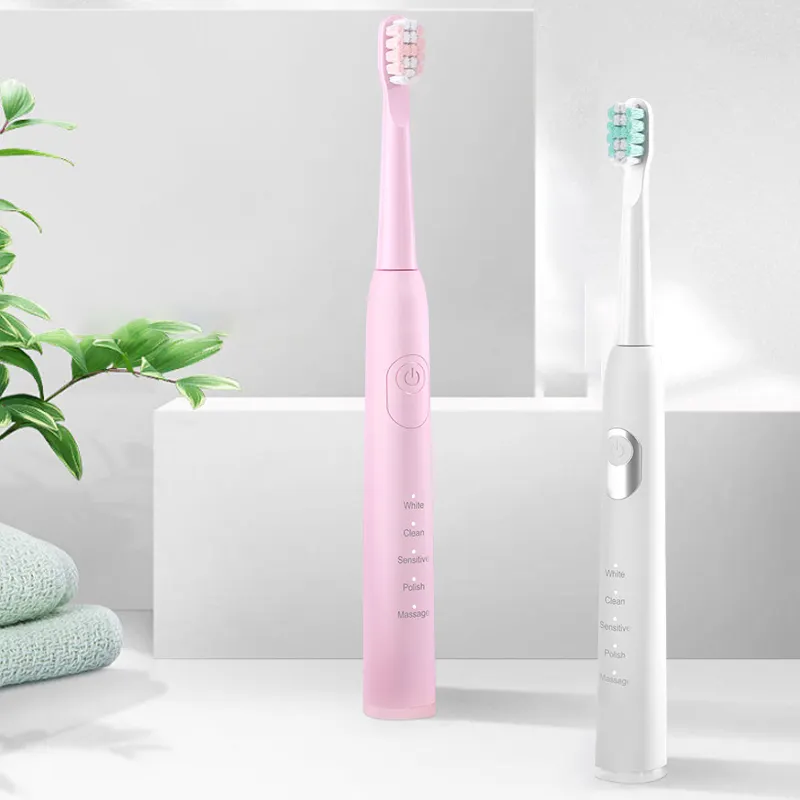 White Pink Waterproof 7 Wireless Rechargeable Tooth Guangdong Brush Adult Electric Toothbrush