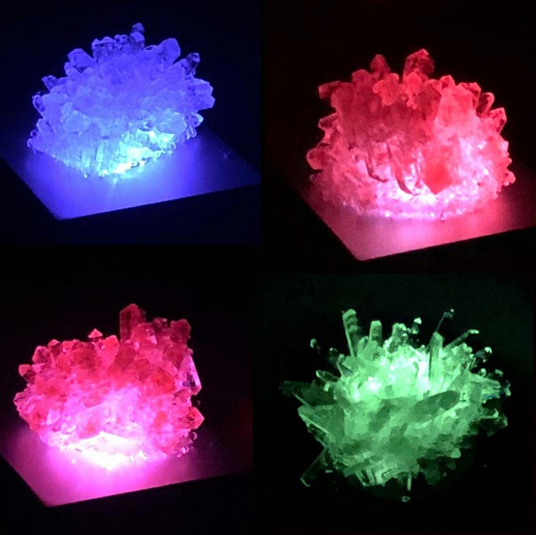 scientific toy Novelty crystal Magic wishing crystal with LED light smart lab toy