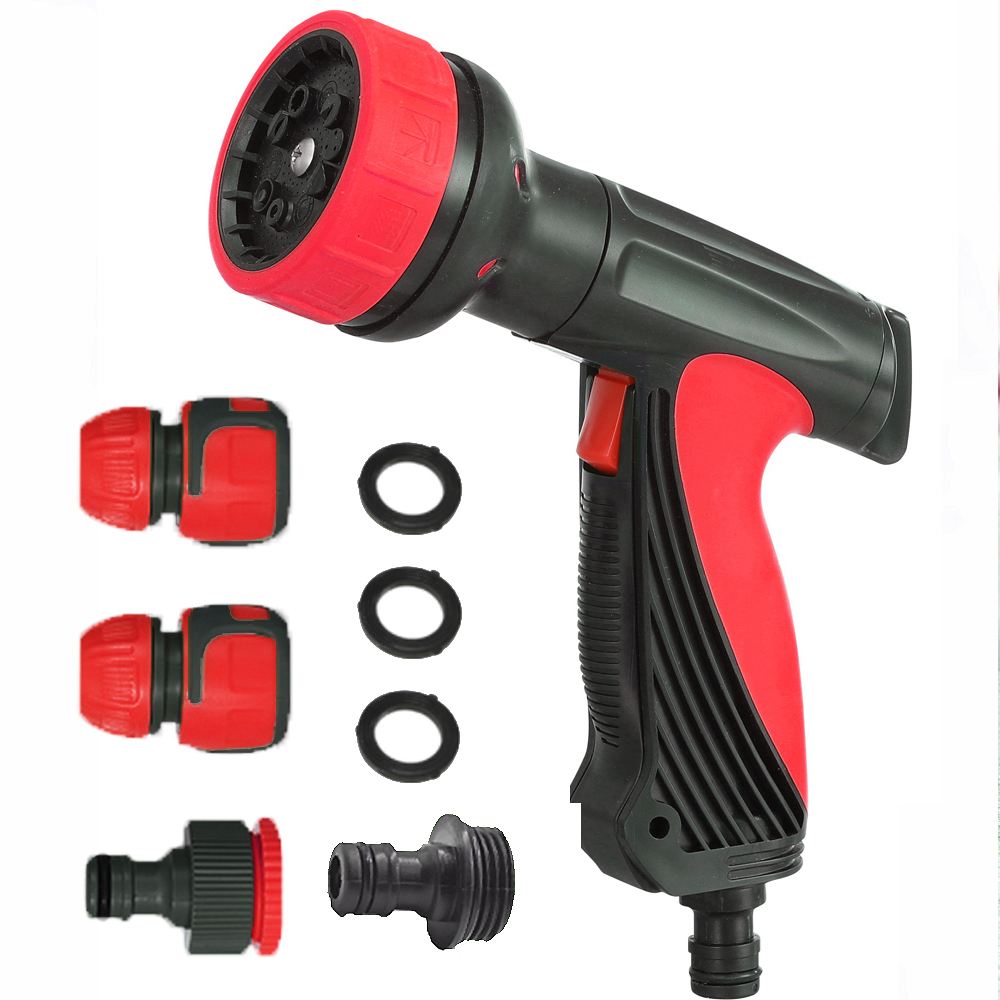 Multifunction 10 Function Plastic Garden Hose Nozzle Water Gun Portable Garden Spray Water Gun With Garden Quick Connector