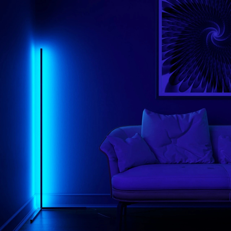 управление с помощью приложения вертикальное изменение цвета Минимальная Rgb светодиодная угловая напольная лампа