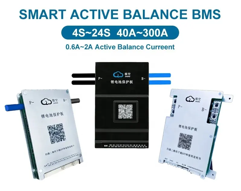 DDP JK BMS JK-B2A20S20P JK-B2A24S20P 150A 200A Jikong BMS 1A 2A Active Balance Smart BMS 8S 12S 16S 20S 24S Li-Ion Lifepo4 LTO