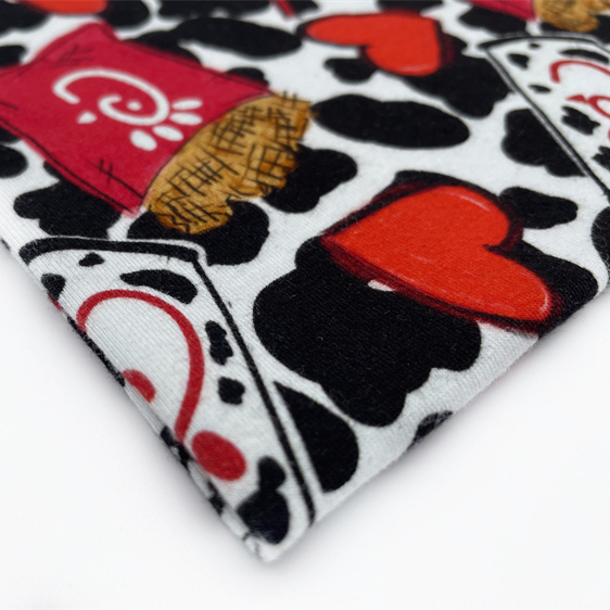 4 Way Cotton Lycra Stretch Material Fabric No MOQ Custom Digital Printing Cotton Lycra Fabric Christmas