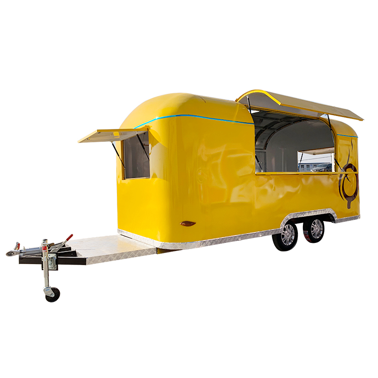 Прицеп для пищевых продуктов Airstream, грузовик из нержавеющей стали для пищевых продуктов, тележка для закусок, гамбургеров, кофе, грузовик для продажи