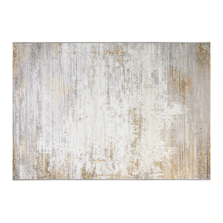 Polypropylene Soft Yarn Luxury Home Faux Carpet Gold Area Rug For Sale