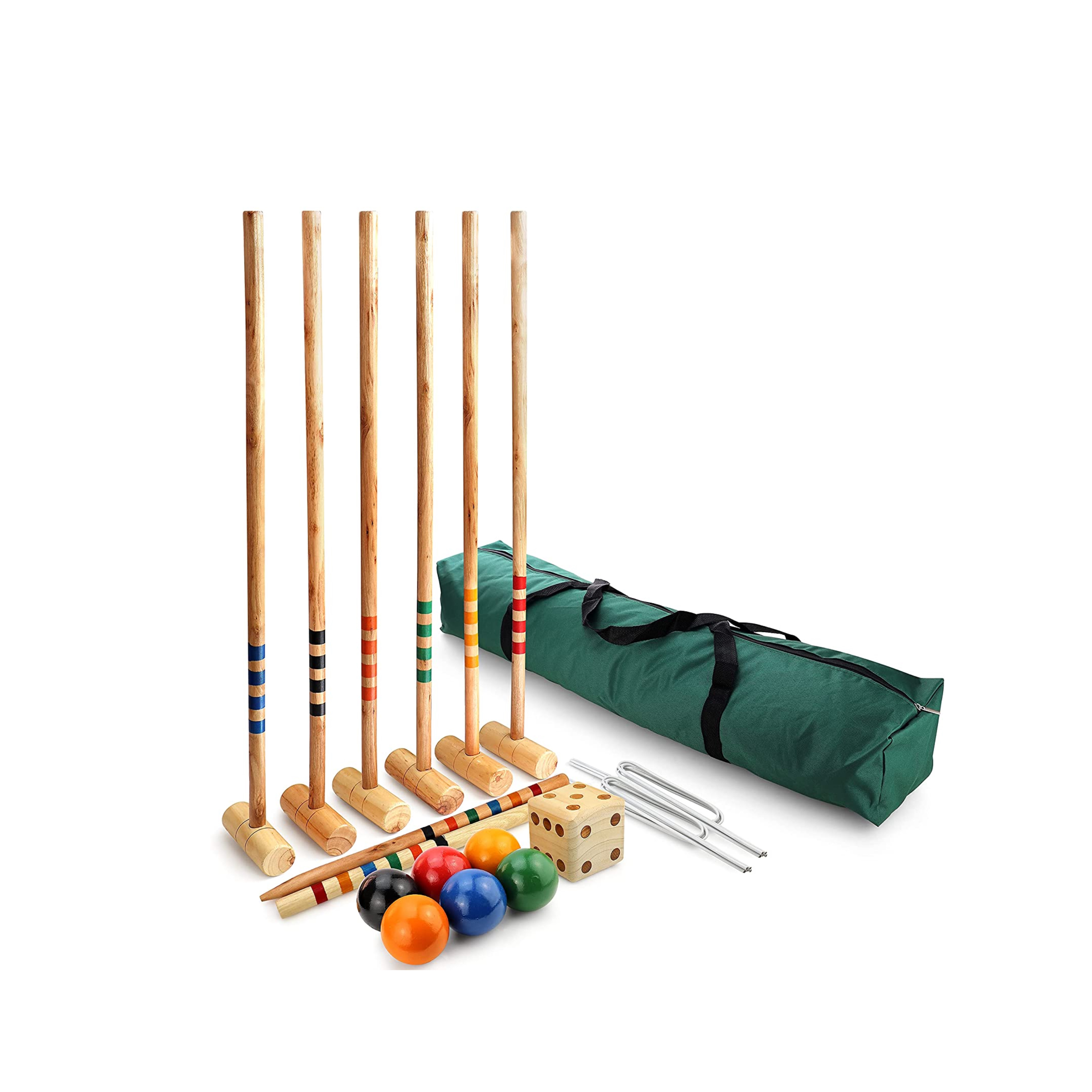 OEM 4-Player Complete Croquet Set with Mallet Balls Outdoor gateball Garden Great Game