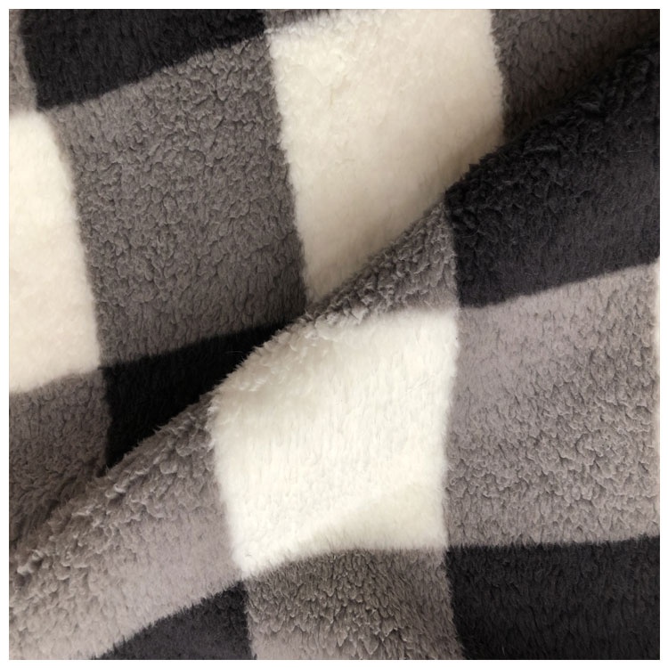 100% polyester faux fur low pile plush fabric shu velveteen printed custom sherpa fabric