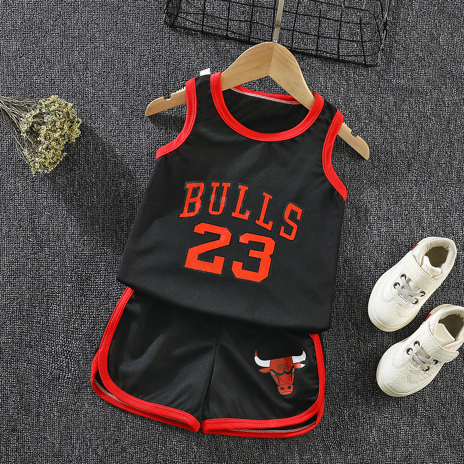 High quality fashion sports clothing baby boy clothes summer Basketball jersey for kids