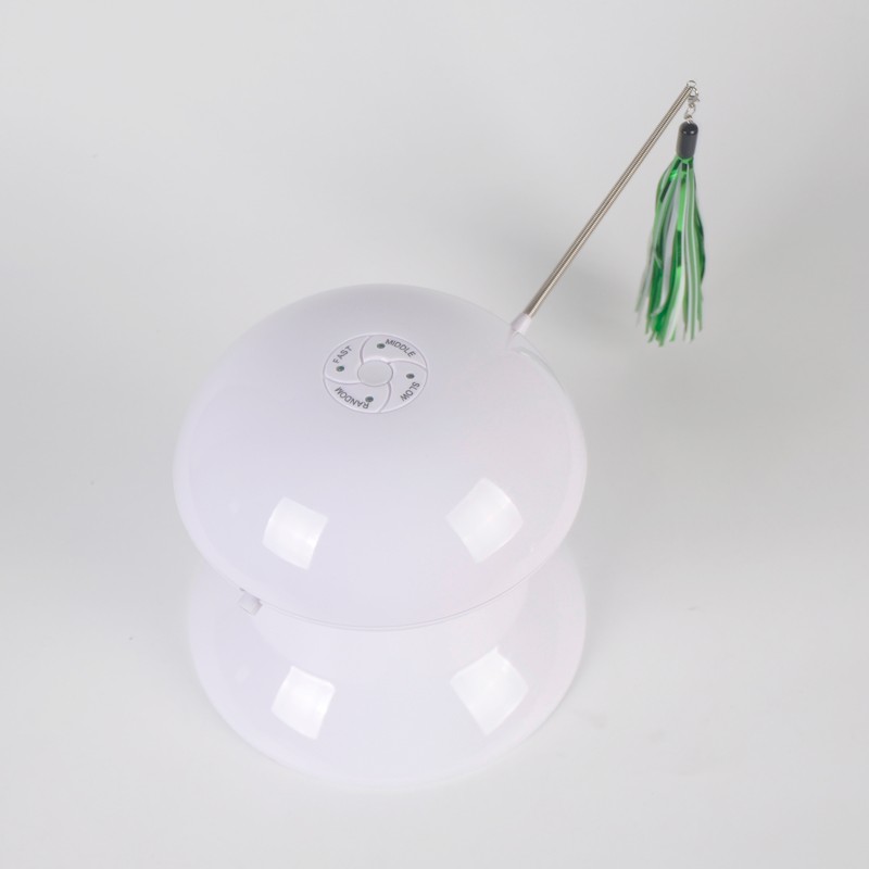 Cat Laser Interactive Toy 2 In 1 Auto Rotating Light Chaser And Interactive Feather Toy