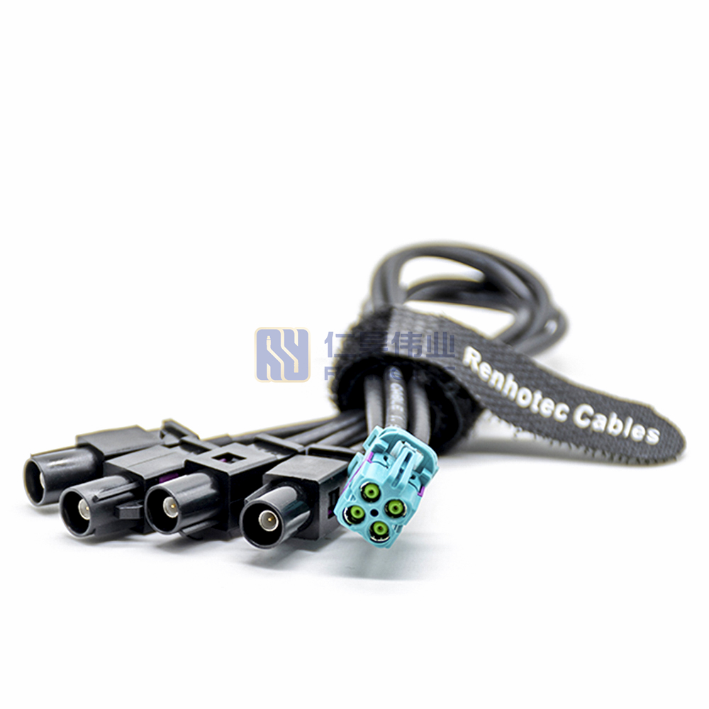 Fakra USB-кабель с вилкой MINI 20 см Z код Разъем 4 acode женский Quad