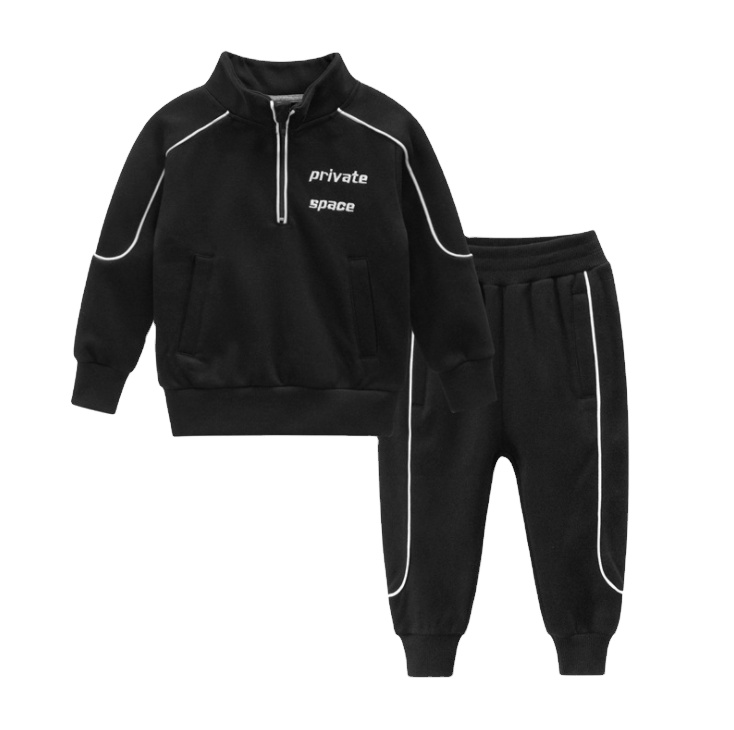 Wholesale factory new design boutique baby boys' clothing sets zipper tracksuit sweat suit clothes sets