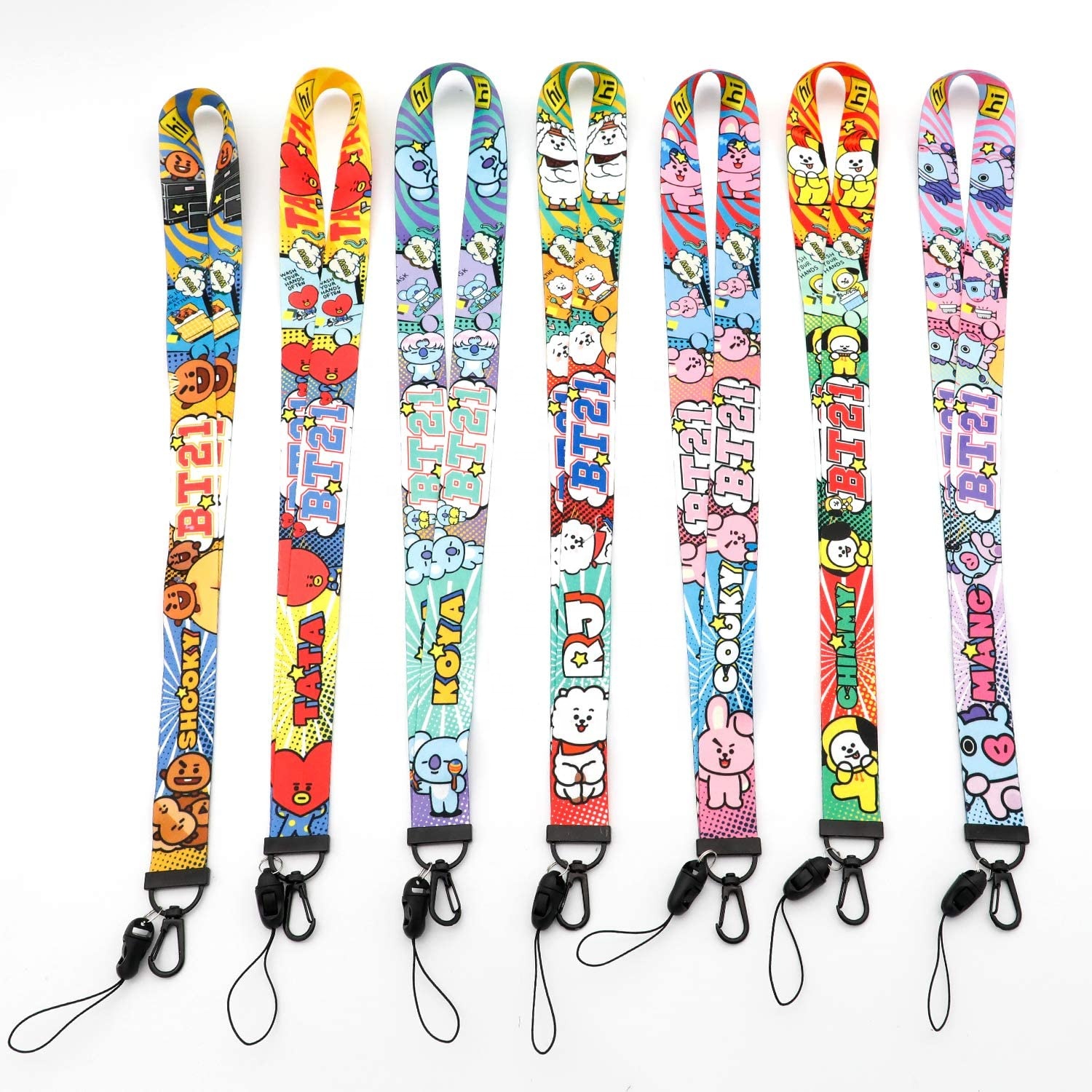 Kpop bts Lanyard Keychain ID Badge Holder JIN Bangtan Boys подарочный набор для армии