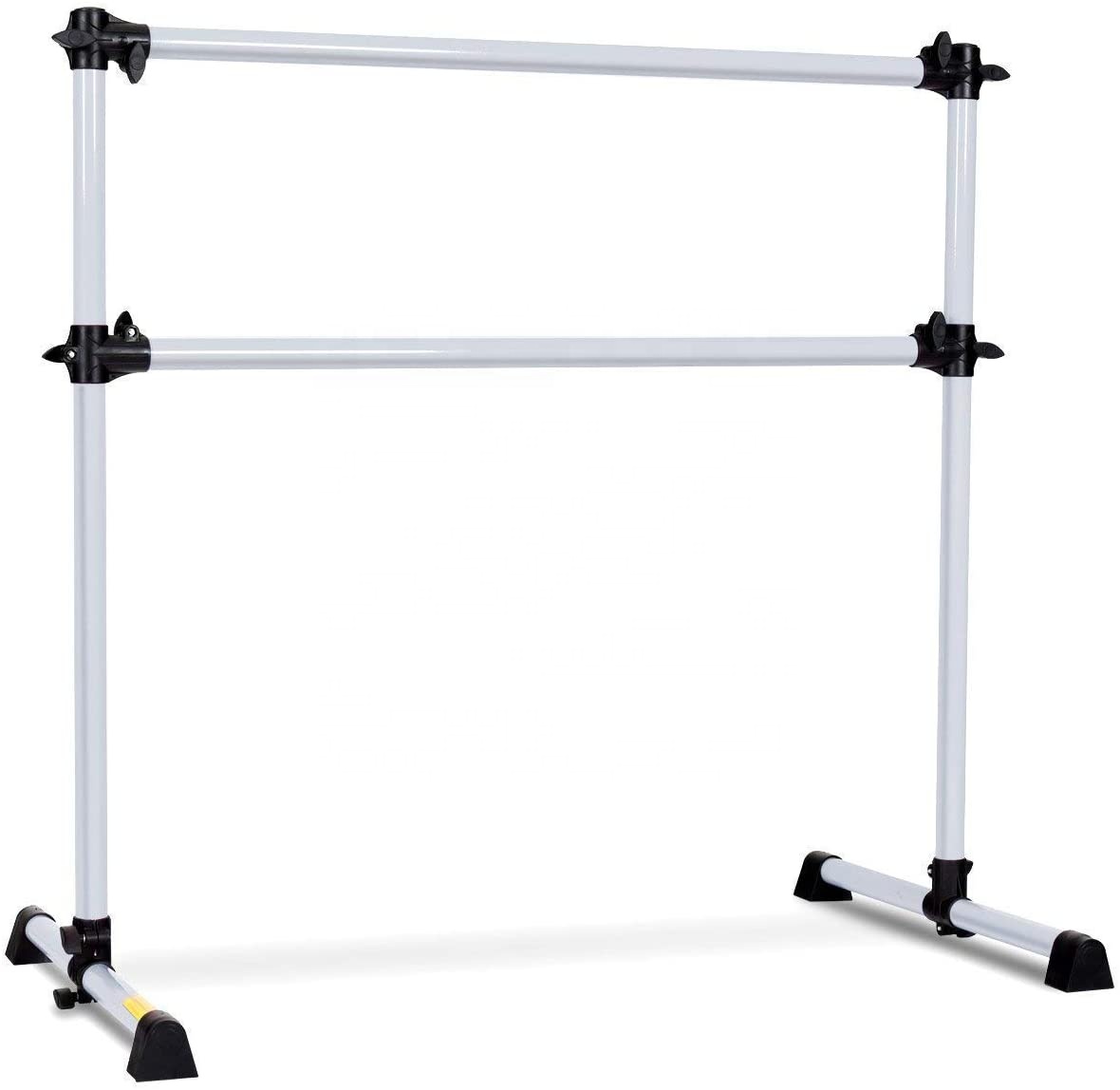 4FT Double Ballet Barre, Height Adjustable Dancing Stretch Barre, Freestanding Non-slip Training Ballet Barre