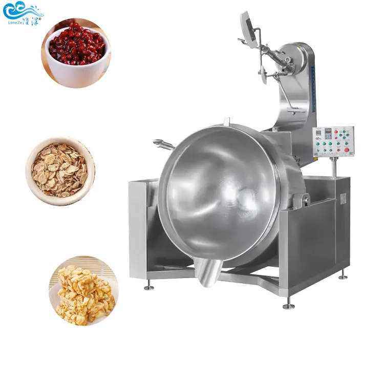 Big capacity cooking mixer vacuum double jacketed kettle pizza sauce machine