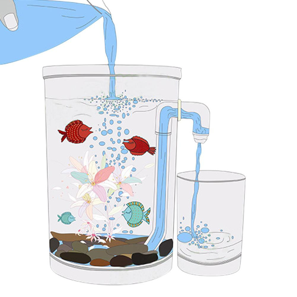 Spot Creative Mini Water-free Lazy Fish Tank Automatic Water-changing Filter Night Light Fish Tank