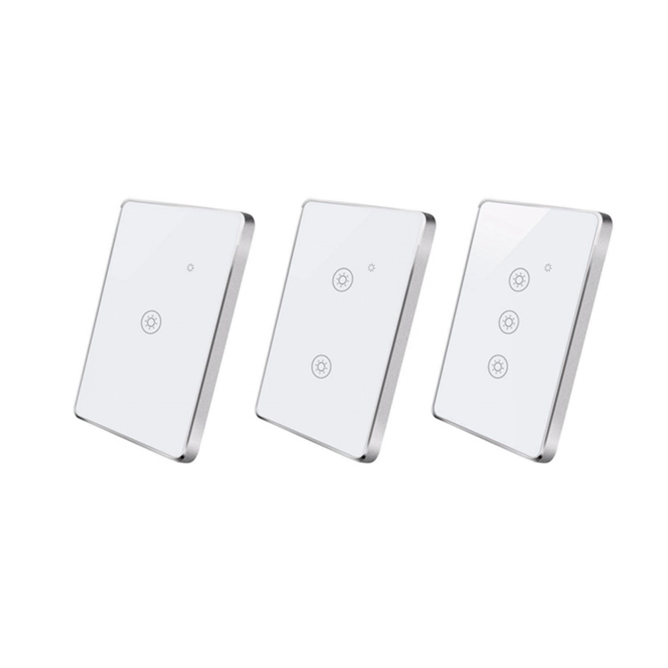 Zigbee пульт дистанционного управления настенный сенсорный переключатель без N линии 1/2/3 Gang стекло панель выключатель света с алюминиевой рамой "умный дом" Uemon