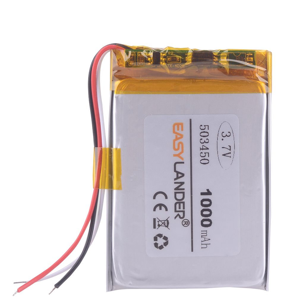 503450 3,7 V 1000mAh литий-полимерный аккумуляторная батарея li ion аккумулятор ионных аккумуляторов для Mp4 GPS DVD PAD зеркало камера dvr рекордер