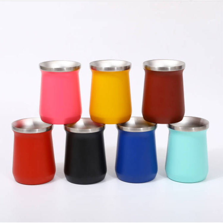 8oz Multi Color Stainless Steel Beer Cup Double Layer Vacuum Coffee Mug Yerba Mate Cup