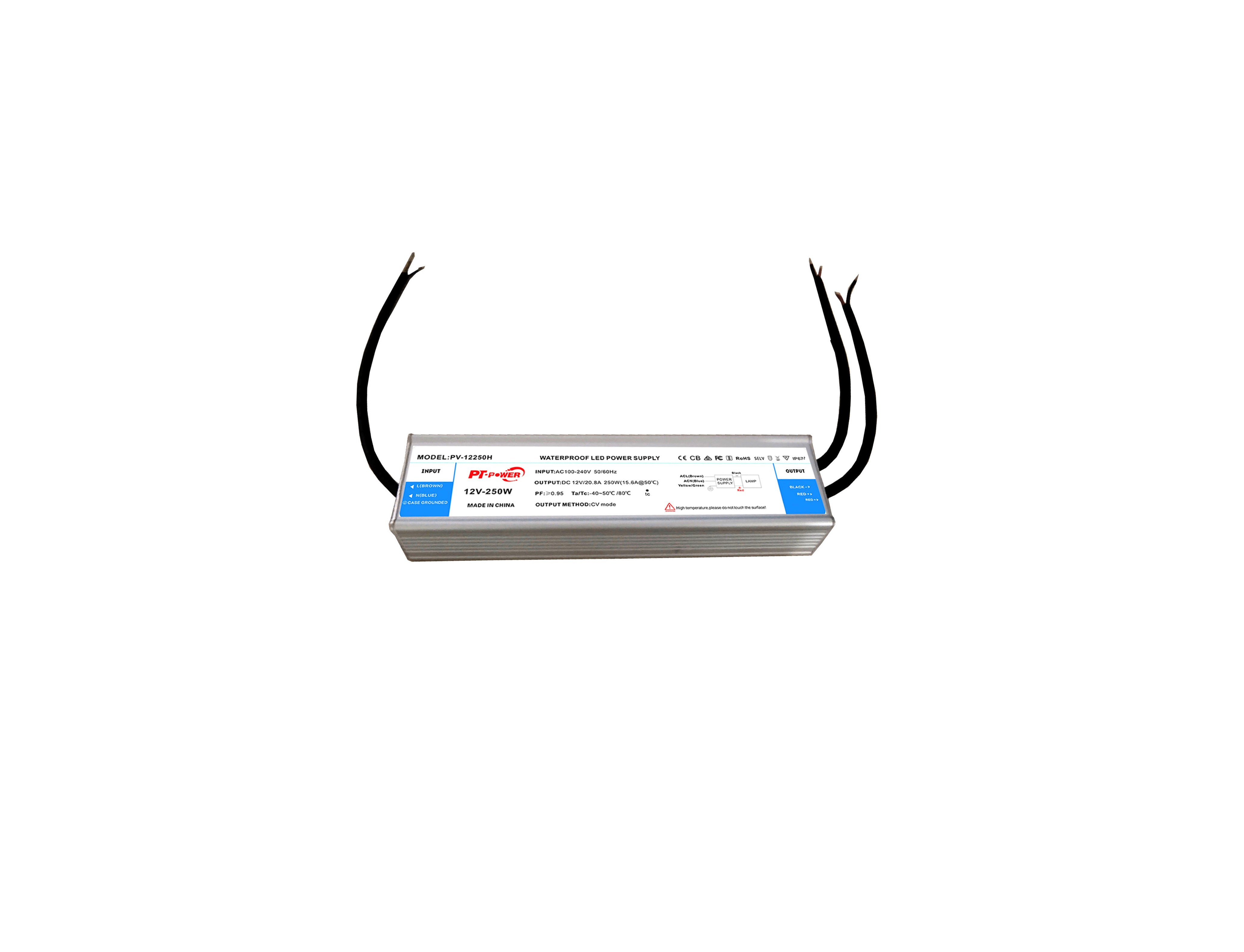 На улице DC 12V 20.8A 250W IP67 Водонепроницаемый 60W 100W 150W 200W 300W 400W импульсный источник импульсивный источник питания Светодиодные полосы трансформатор источник питания