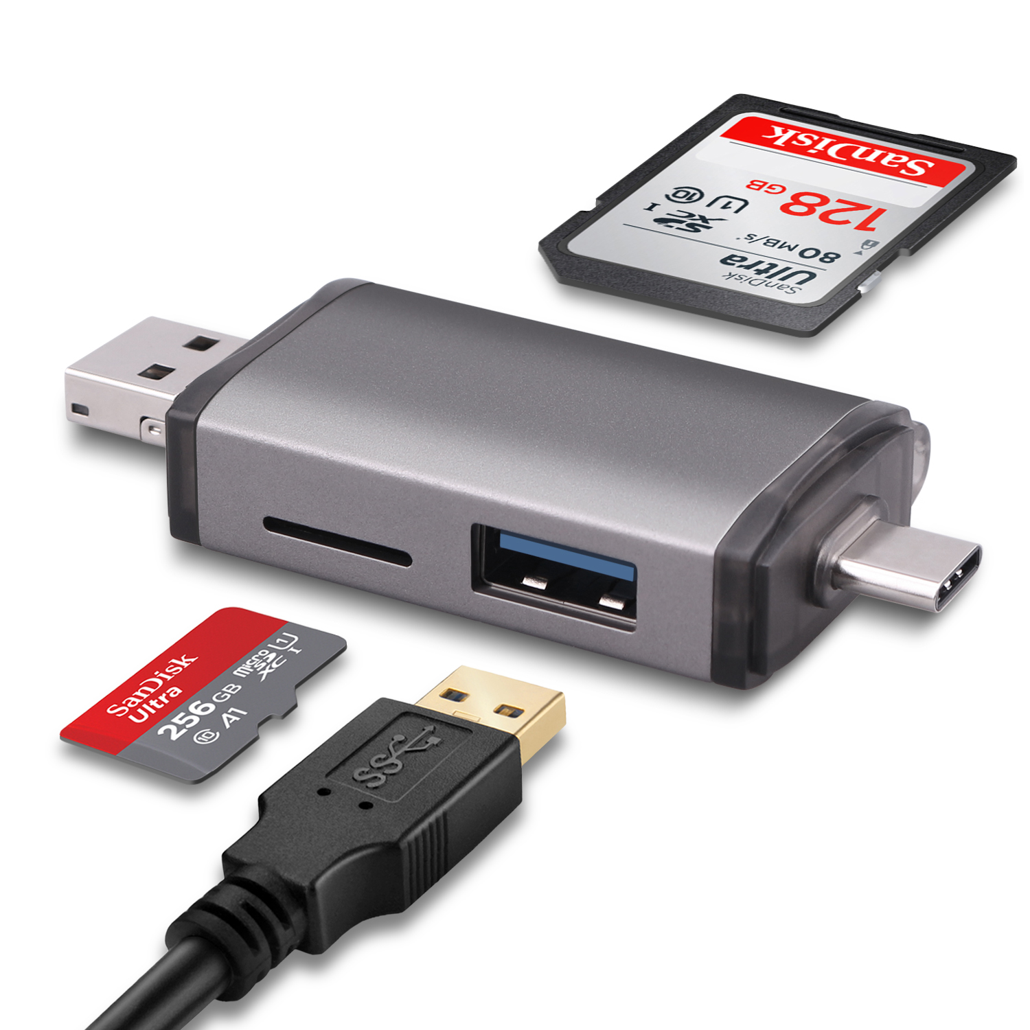 Card Reader Micro USB 2.0 Type C to SD For Micro SD TF Adapter Accessories OTG Cardreader Smart Memory SD Card Reader