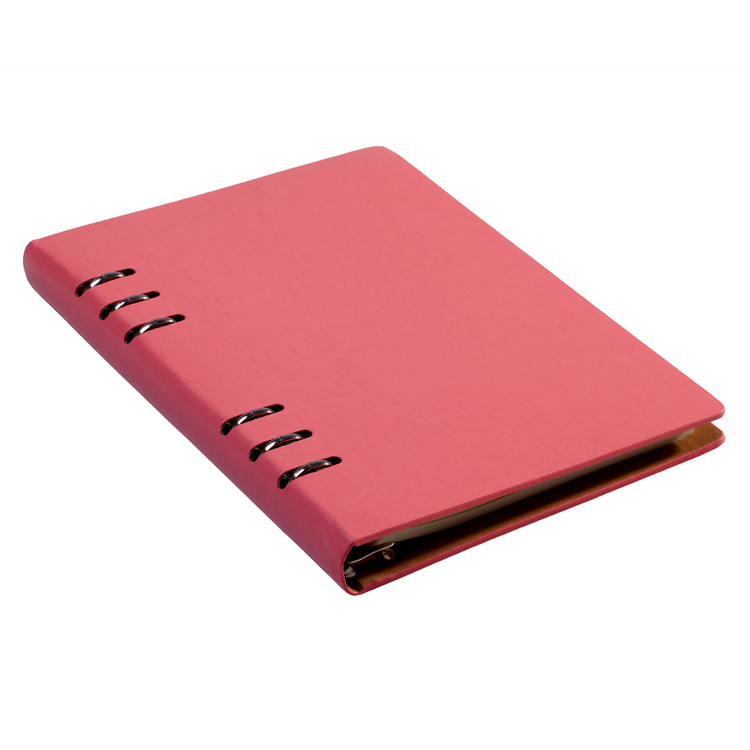 custom hardcover pu leather cover office supplies dotted grid line 6 ring a5 binder loose-leaf journal notebook