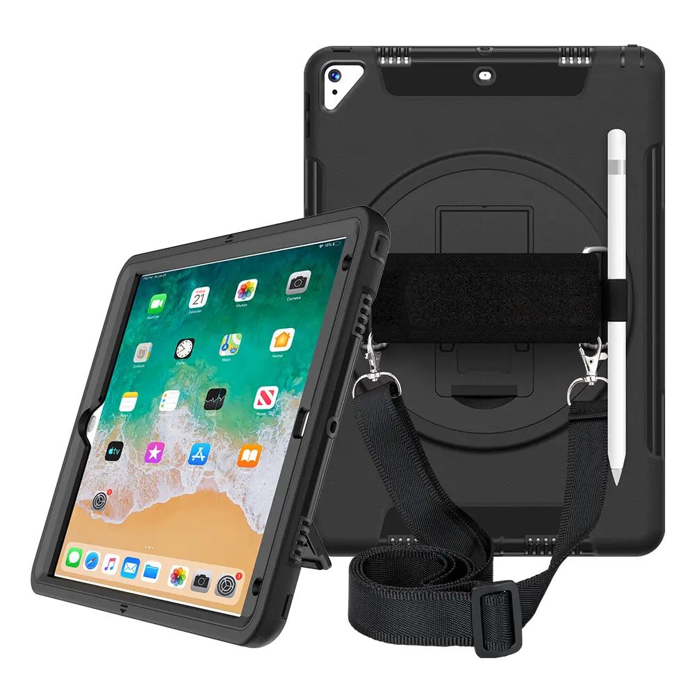 Should strap rubber armor cover for iPad 10.2 7th Generationcase