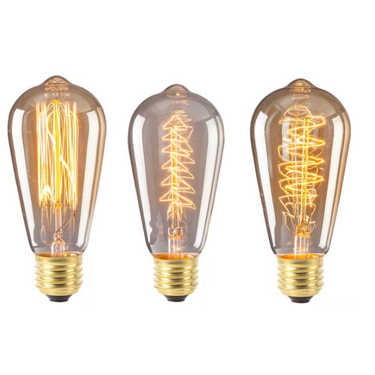 Antique Industrial Edison Flexible LED Bulb Spiral Filament Light Lamp E27 40W antique vintage edison led light bulb lamp