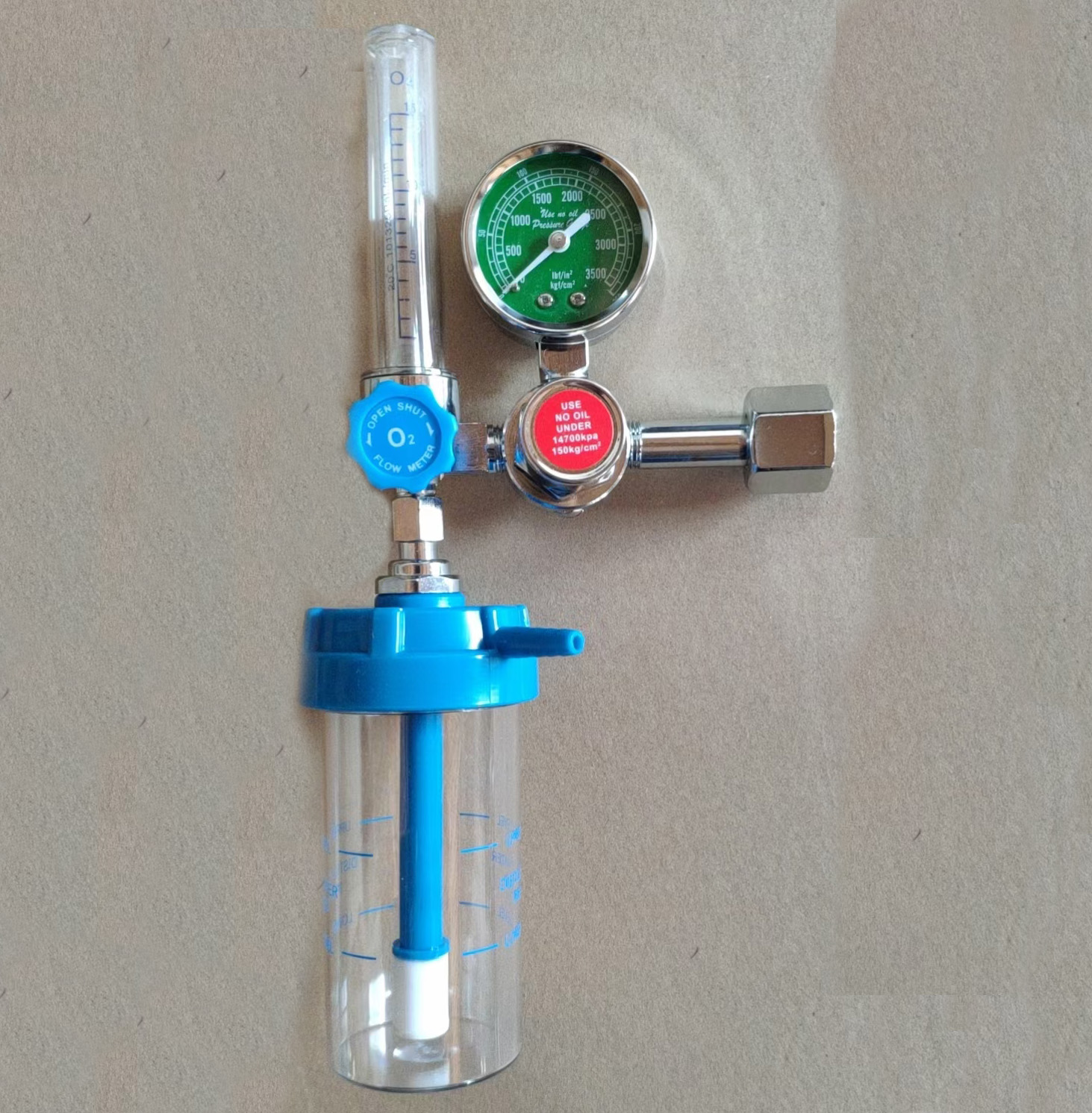 Best quality G5/8 valve low pressure medical gauge regulator for oxygen cylinder