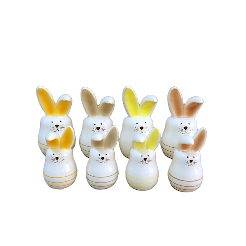 Desktop ceramic decoration home White ceramic Ornament rabbit