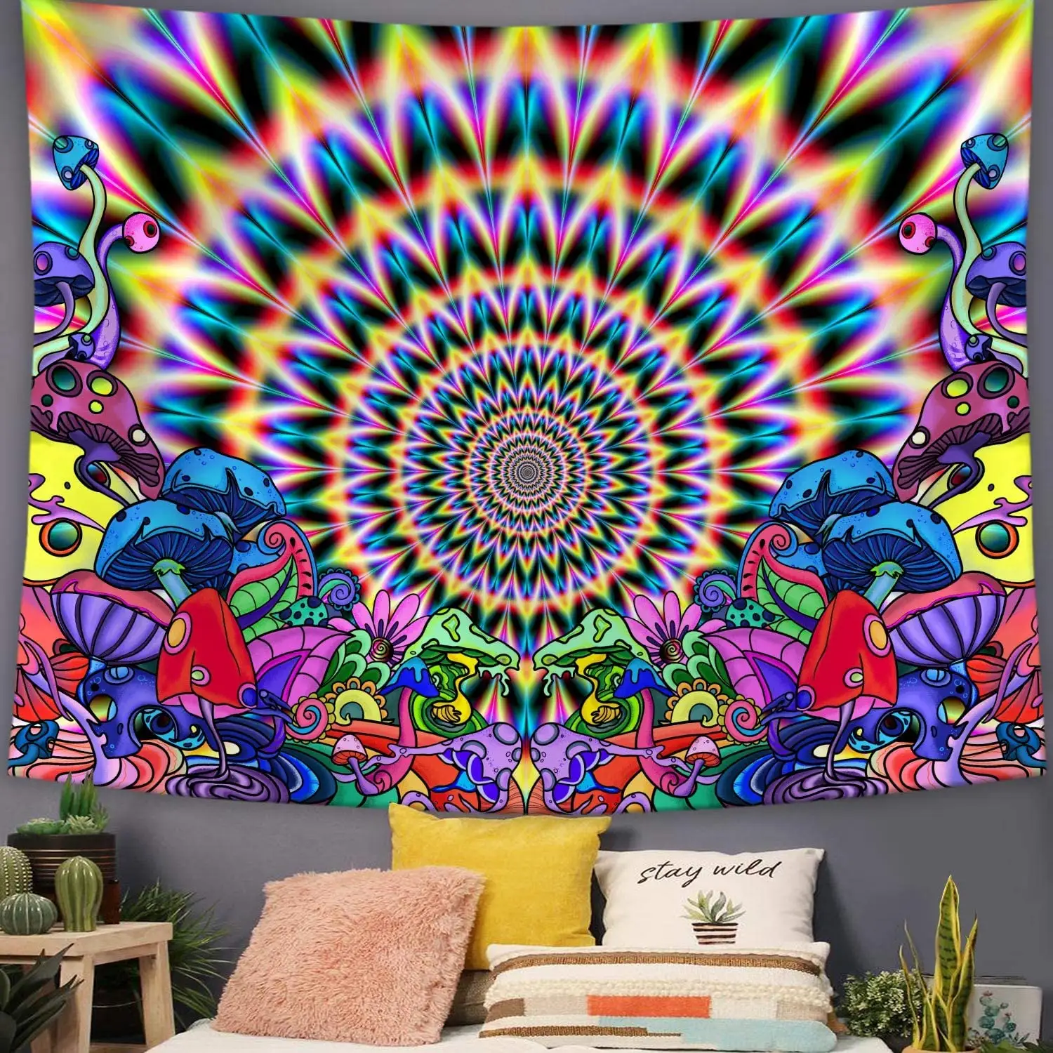 China wall tapestry manufacturers wholesale custom woven tapestry mandala colorful wall hanging tapestries